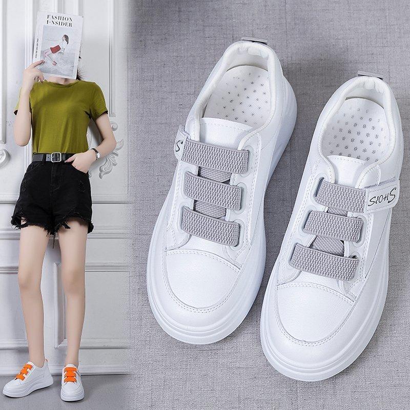 Velcro White Shoes Women  White Sports Shoes Women 'S Shoes Casual Lace -Up Women 'S Shoes Women 'S Vulcanized Shoes Tennis