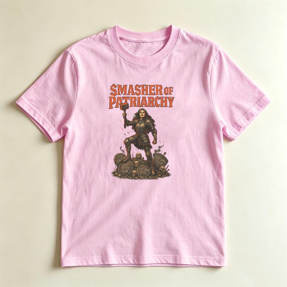 Smasher Of Patriarchy Feminist Warrior TShirt Retro Bold Unisexs Rights Graphic Tee Empowering Funny Casual Unisex Cotton Shirt
