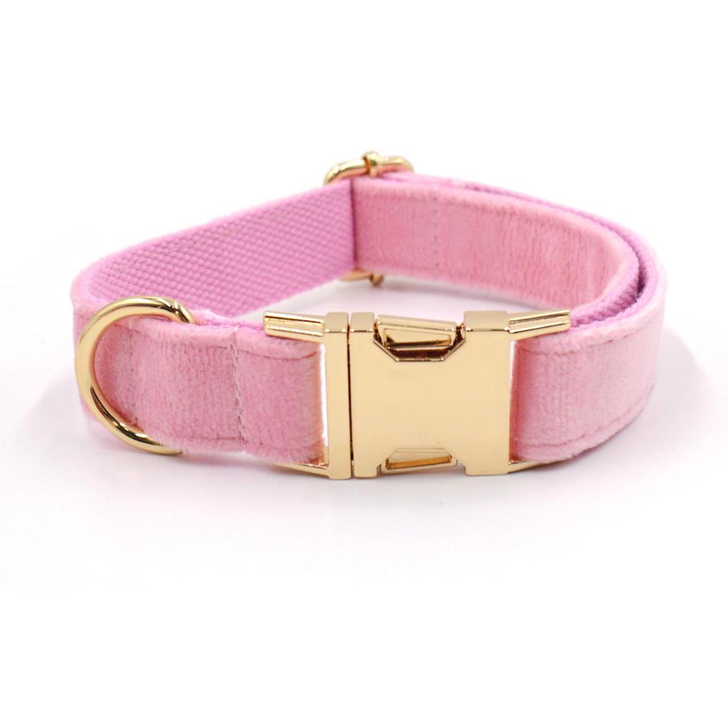 Chic Powder & Velvet Pet Vest and Leash Set with Dog Collar and Waste Bag Holder