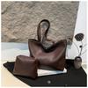 Textured Big Bag Autumn New Trendy Casual Soft Leather Shoulder Bag Personalized Large Capacity Tote Bag