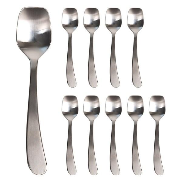 

Раоннури Добротная детская ложка и ватная вилка, [Детская квадратная ложка] [10 штук]