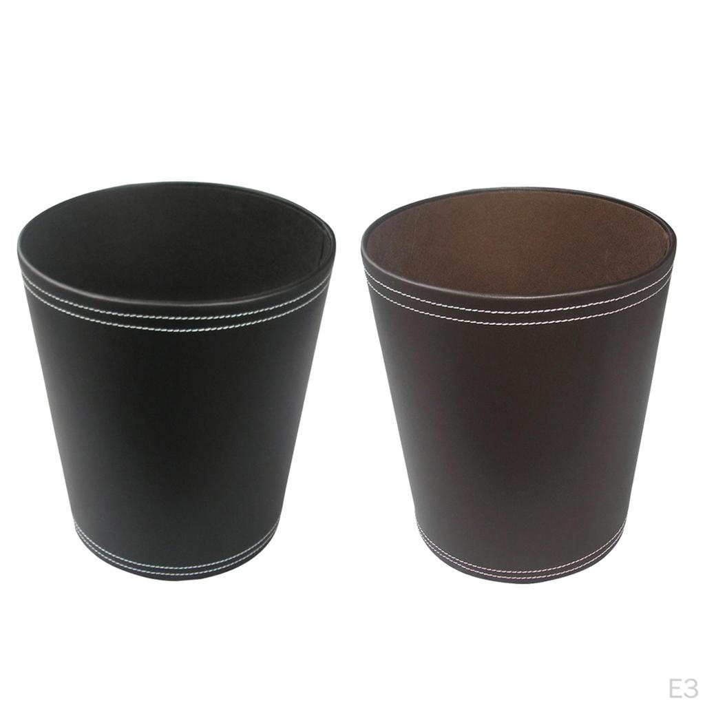 Black/ Bathroom Bedroom Office Wastebasket Garbage Bin Trash Can Waste Storage Basket