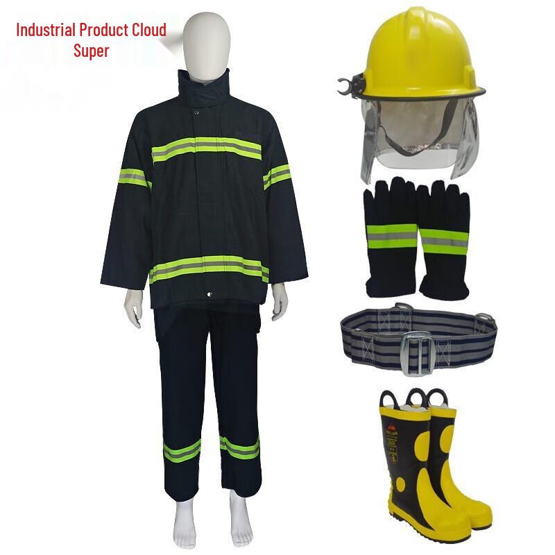 Fire Fighting Suit Set - Flame Retardant & Heat Insulating (5-piece) 2XL (180-185)