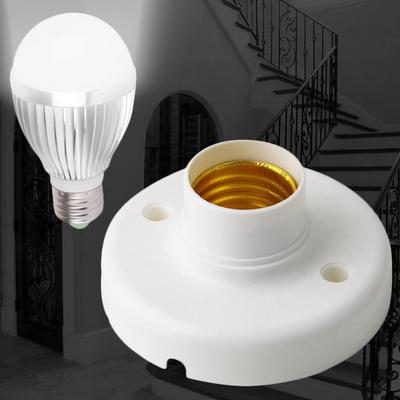 1/5PCS Bulb Parts White Plastic E27 Lamp Base Screw Light Round Socket Bulb Holder