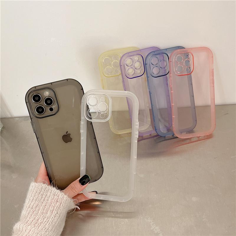 Air Buffer Transparent Camera Protection Phone Case For Iphone 14 13 Pro Max 11 12 Xs Xr X 14pro Max Shockproof Clear Oval Cover
