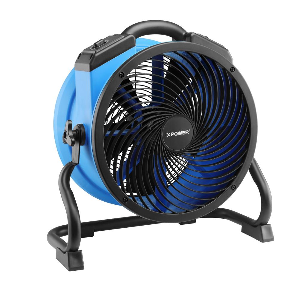 Axialfläkt XPOWER Timer Blå Luftcirkulation Hög Kapacitet Robust 14″ Pro Arbetsfläkt Mattork FC-300