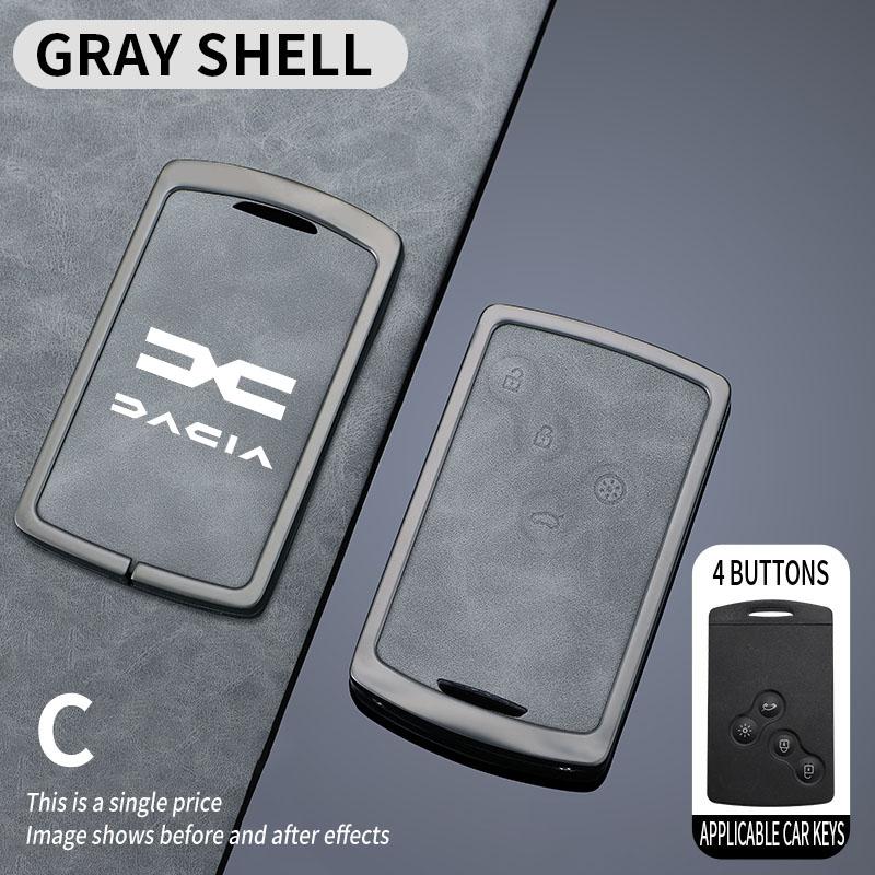 

Leather Car Key Case Cover Protective Shell Gifts Accessories For Dacia Logan Sandero Stepway Duster Lodgy Spring Jogger Bigster