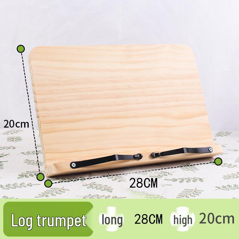 Solid Wood Desktop Book Stand with Clip