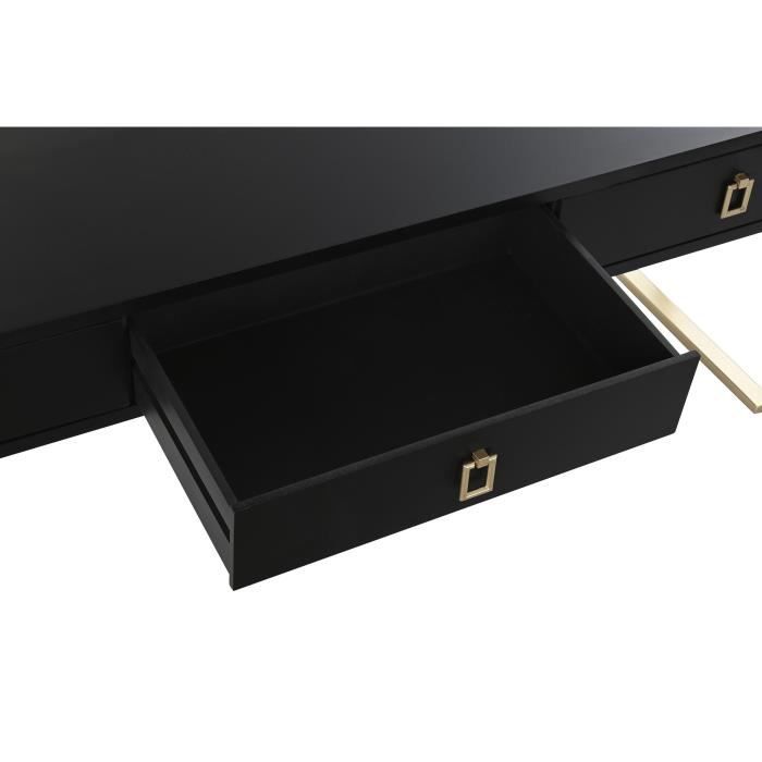Coffee Table - Glam - Black - Metal and Wood - 150 Cm - Elegant and Durable