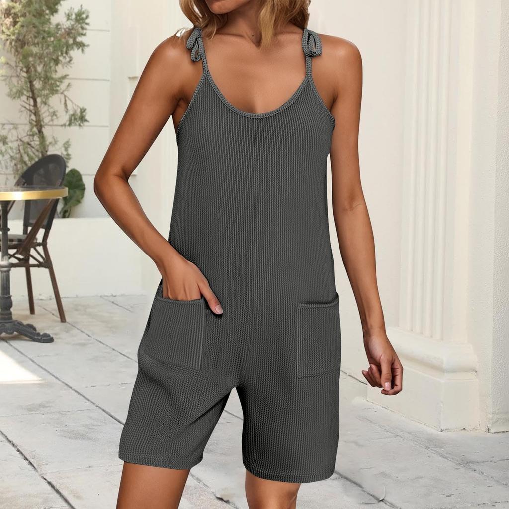 Women's Casual Fashion Jumpsuit Casual Solid Color Strap Jumpsuit