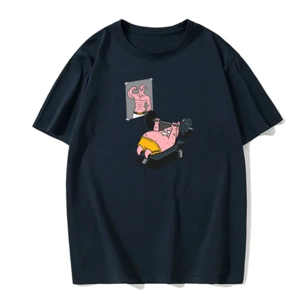 Summer Men's T-shirt Fashion Star Print Casual Fashion Short-sleeved Round Neck Cotton Solid Color European Size T-shirt