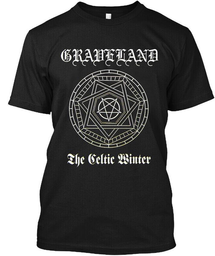 НОВЫЙ! Популярная футболка Graveland The Celtic Winter Польская музыка Ретро Размер S-4XL Унисекс XXL