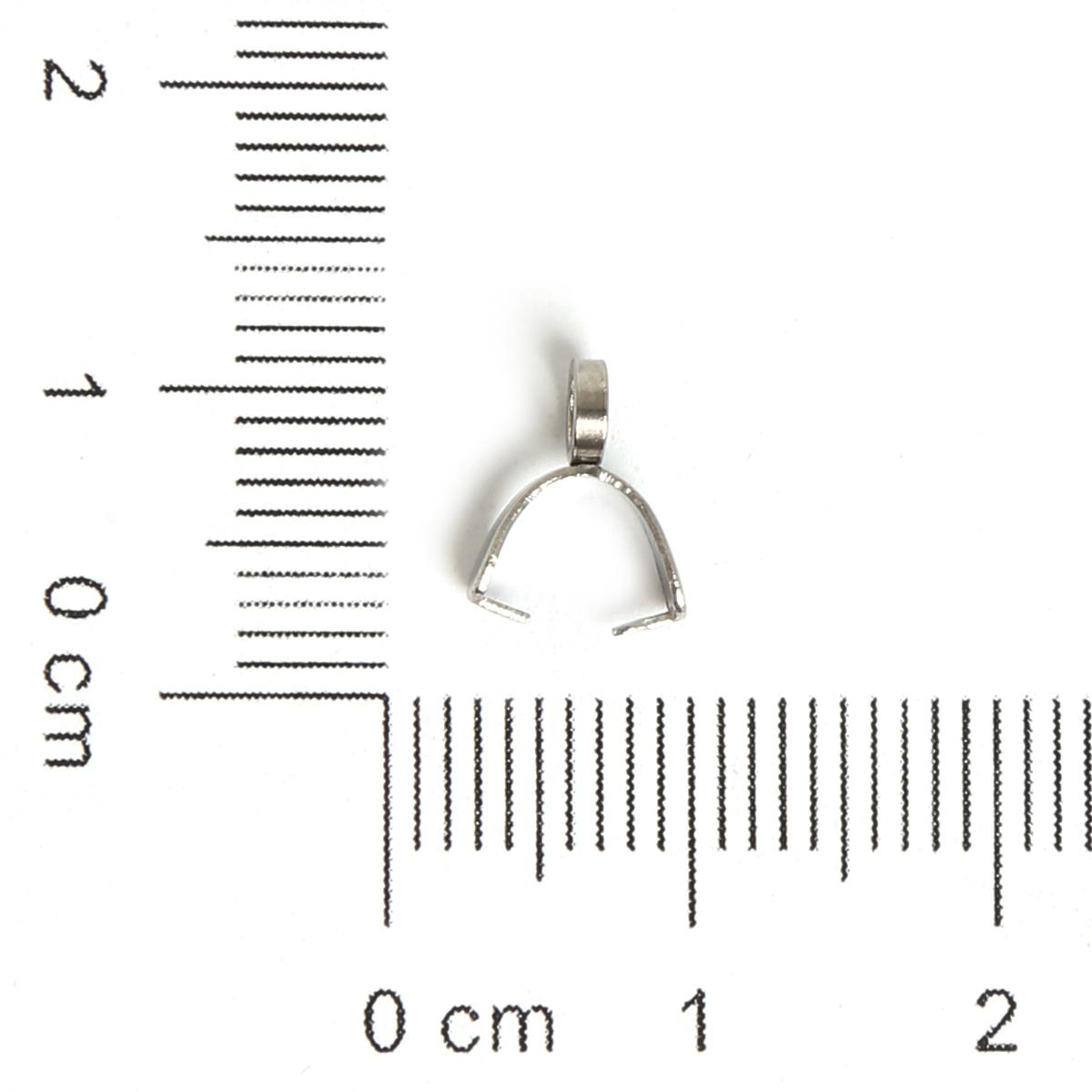 

20 шт. застежки из нержавеющей стали, кулон, зажимы, залог, подвеска, ожерелье, разъемы, бусины, ювелирные изделия, сделай сам 2.5x7x9mm