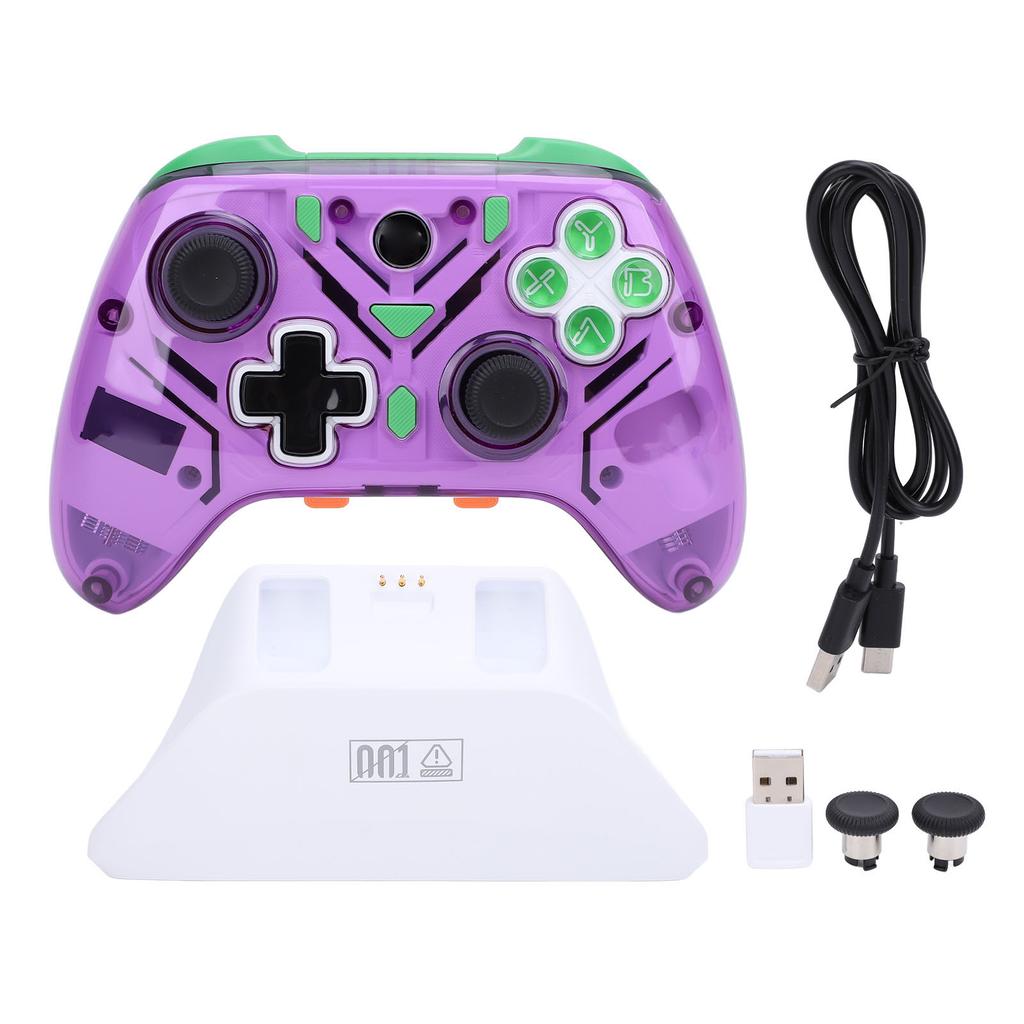 2,4G Drahtloser Gaming-Controller mit Hall-Trigger RGB-Licht Turbo-Burst Bluetooth PC Videospiel