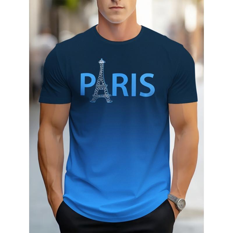 Men s Printed Casual Sports Crew Neck Short Sleeve T-Shirt S