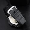 Casio G-STEEL Series-W Disc Dual Display Heart of Steel Metal Texture Waterproof and Shockproof Solar Quartz Movement Resin Strap GST-W300G-1A1PRD
