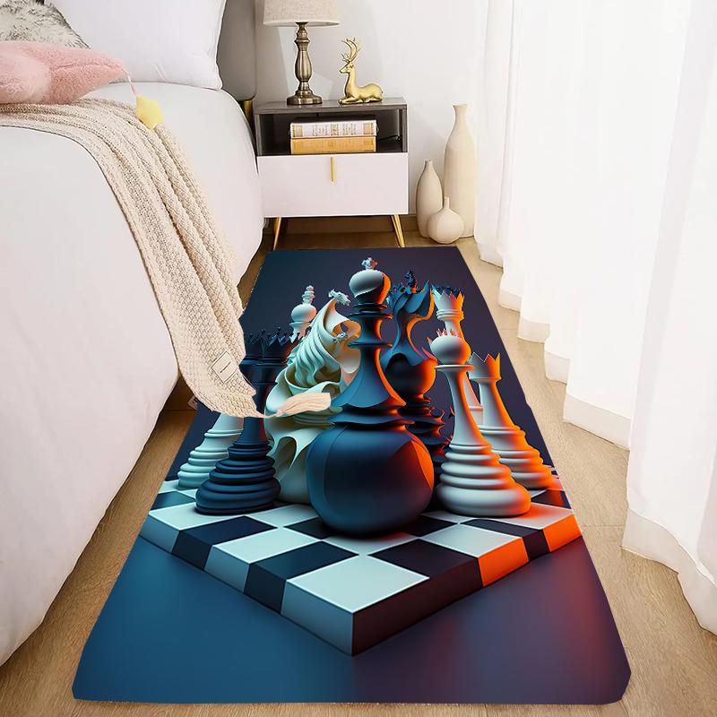 

Luxurious International Chess Carpet, Living Room and Bedroom Household Items, kids Room Sofa Mats, Doormat Floor Anti-slip Rug 40x60cm (16x24in)