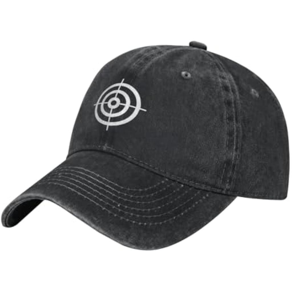 Target Bullseye Baseball Cap Washed Cotton Unisex Adjustable Outdoor Sports Hat
