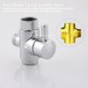 Brass Faucet Diverter Valve with Aerator, Faucet Adapter for Sink Hose Attachment, 3 Way Faucet Splitter with Male Thread Adapter, Faucet Connector
