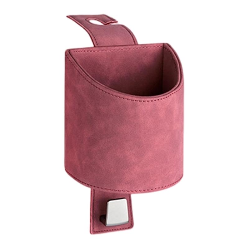 

Faux Car Seat Back Organizer with Cup Holder & Storage Pocket Car Hanging Organizer for Bottles Toys & Essential