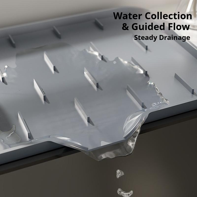 Silicone Faucet Drying Mat, Food - Grade Double - Direction Drainage, Anti - Slip & Stain - Resistant, Kitchen/Bathroom Sink Mat