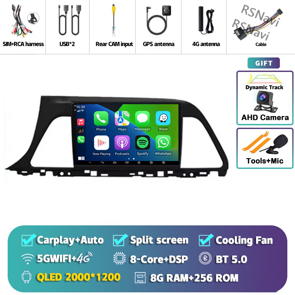 Android 14 Carplay Car Radio For Hyundai Sonata 9 2015 - 2018 Multimedia Video Player Navigation GPS Stereo 2Din Head Unit Auto