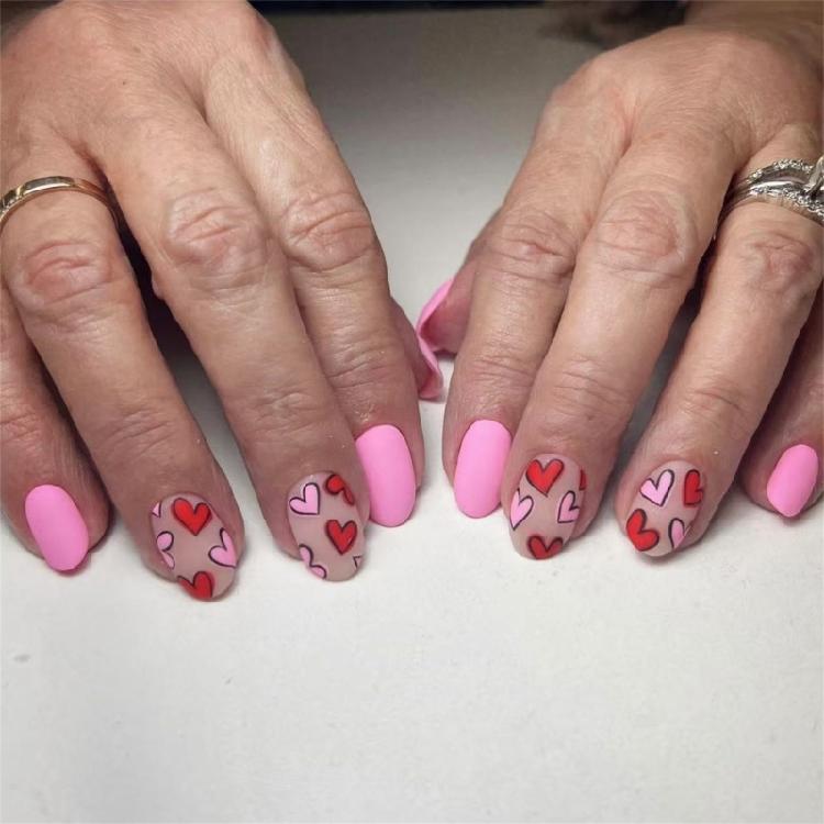 24Pcs Press On Nail Almond Glues On Nail French Fake Nail Designs False Nail Artificial Nail Gifts for Women Girls