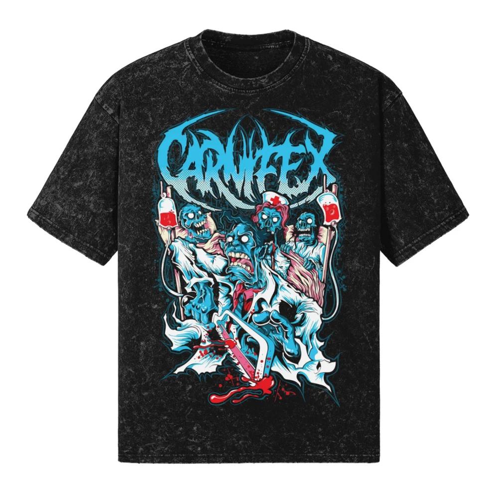 CARNIFEX T-Shirt 260 GSM | Herren Damen Oversized Schnee-Waschung 100% Baumwolle