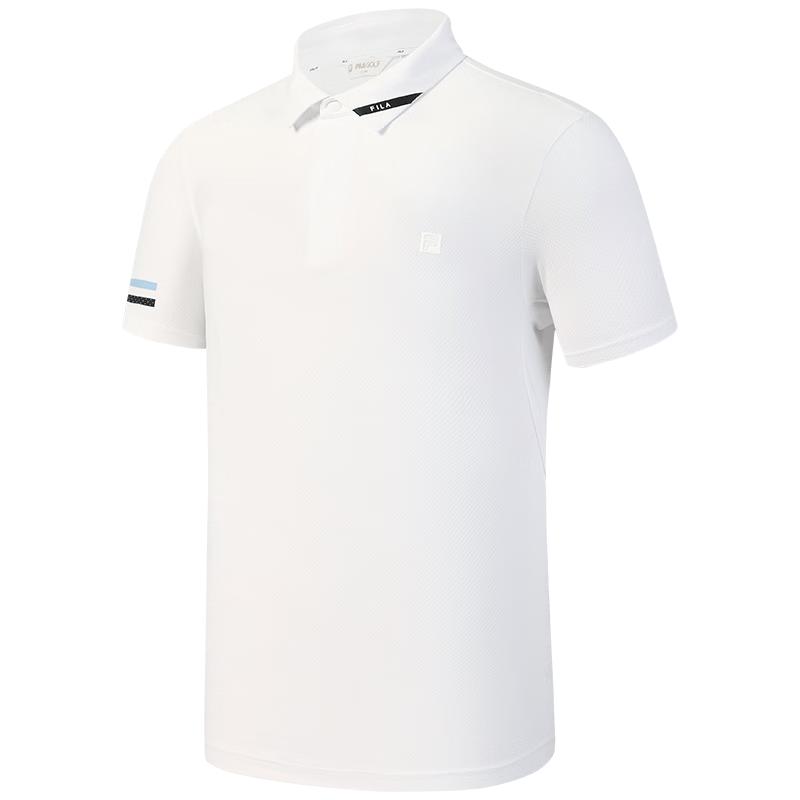 FILA Men s Knitted Short Sleeve Polo Golf Sport Sun Protection Top L