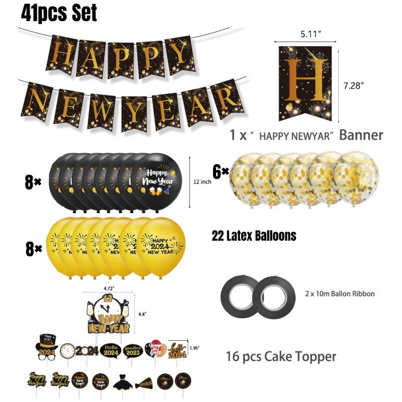 Premium Latex Balloon Set Ideal For New Year's Theme Parties And Festive Decorations