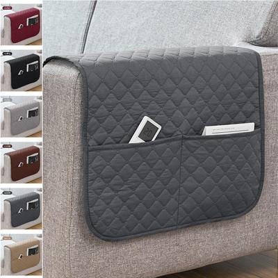 1Pc Armrest Covers With Pockets Durable Storage Couch Arm Slipcover Armchair Hanging Storage Bag For Remote Cellphone Decor