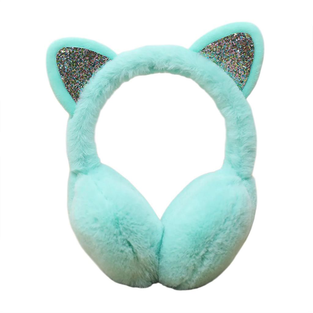 Fashionable Ear Muffs for Women Girl with Cat Ear Folding Comfortable Ear Protectors for Easy Storage Winter Headwear