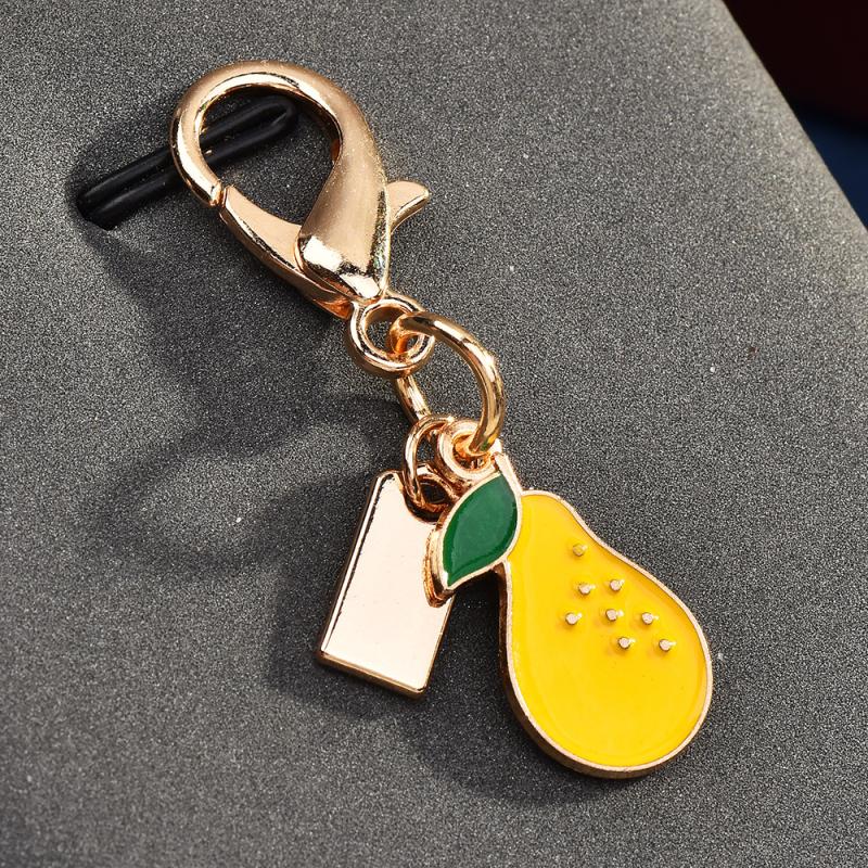 Exquisite High-End Fruit Vegetable Series Keychains For Women Bag Pendant Charm Car Keyring Jewelry Gift Decoration Accessories