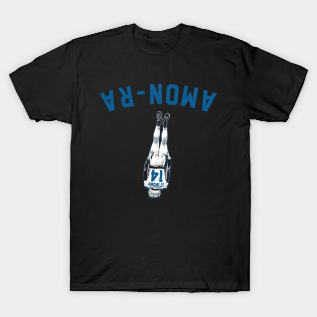 

Men Black Print T-shirt Amon-Ra St. Brown Headstand No-Cut Transfer Paper Print Cotton Tshirt M чорний