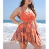 Costume da bagno intero da donna taglie forti 2024 tendenza costume da bagno stampato costume da bagno da spiaggia vacanza taglie forti costume da bagno elegante