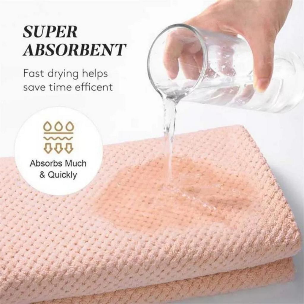 Large Microfiber Hair Towels Ultra Soft Hair Towel Wrap with Elastic Loop for Curly Hair Long & Short Hair