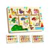 Mushroom Magnetic Wooden Maze: Numerical Logic and Classification Toy for Children's Cognitive Development