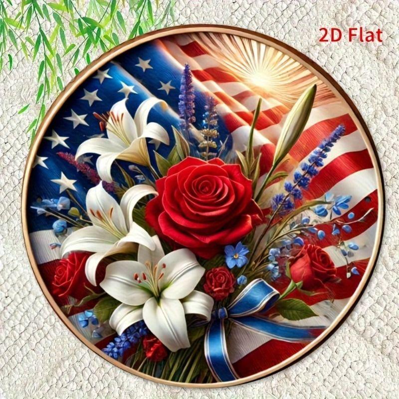 Round Retro Tin Sign Metal Wall Art 20x20cm for Living Room Balcony Home Decor