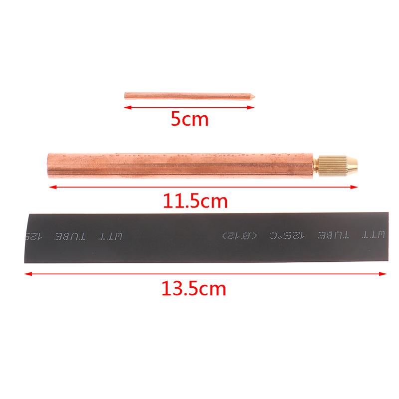 1Set Battery Spot Welding Pen Handheld Copper Belt 3Mm Core Diy Point Touch Pen Thread Fixed For Battery Spot Welding Accessories Tools