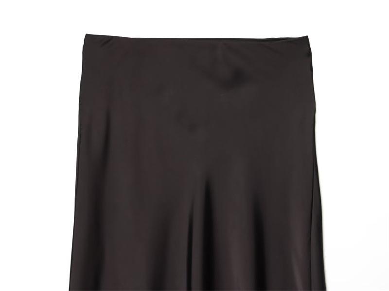 Elegant Silk Satin Skirt - Women's European & American Style