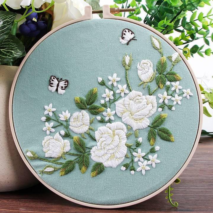Ancient Style 3D Embroidery DIY Kit for Beginners - Su Ribbon Embroidery Set