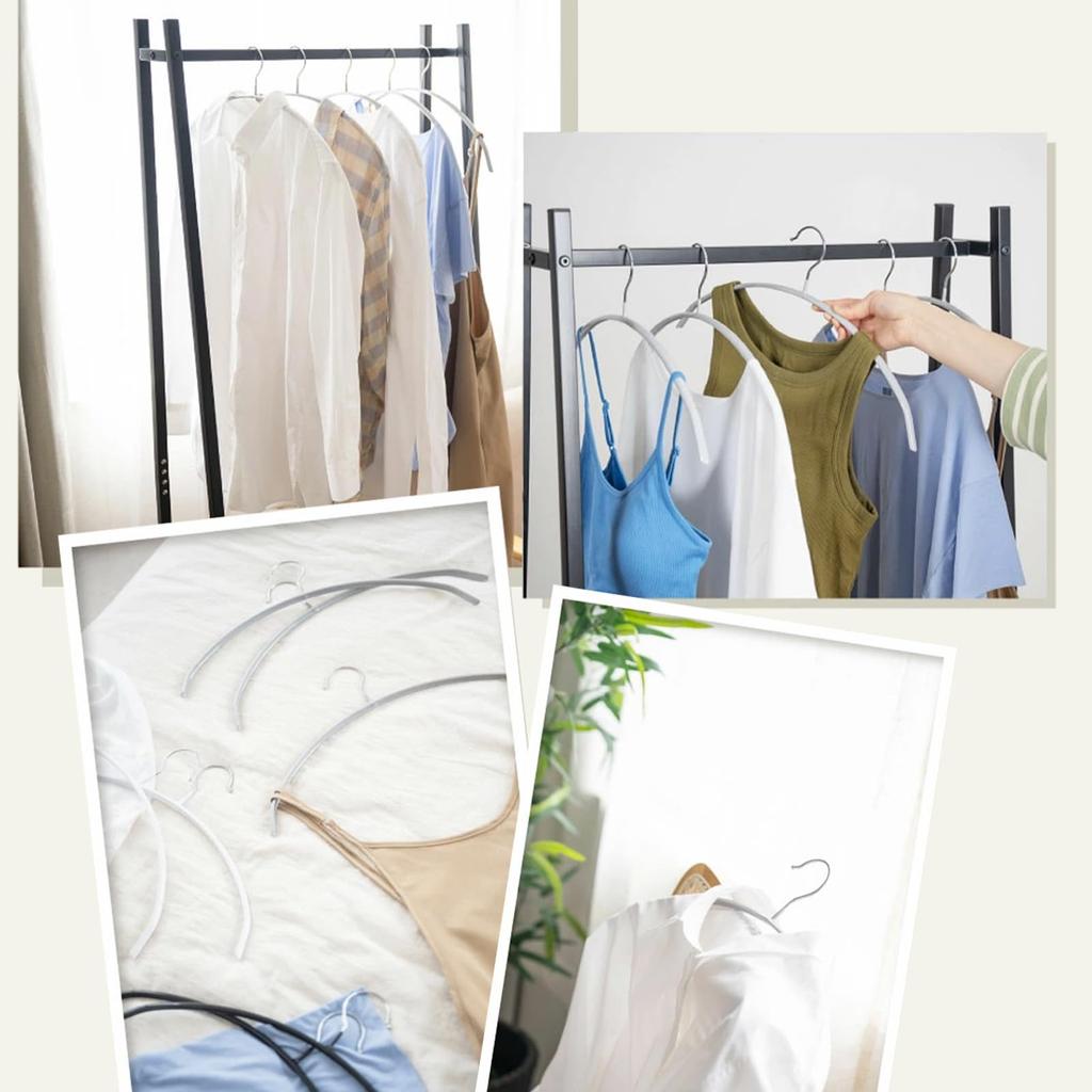 purchase of Prevents clothes from losing their leaves no shoulder popular hanger "Bulk hangers" shape, marks, non-slip hangers, stylish, slim, wet/dry