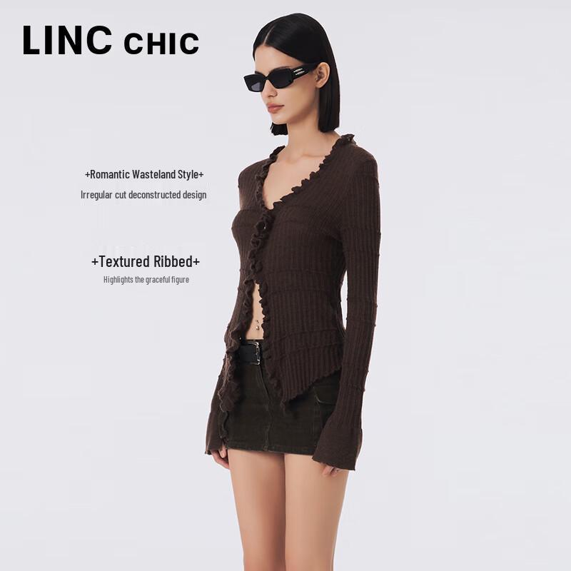 Jinyujie Women's V-Neck Slim-Fit Knit Cardigan