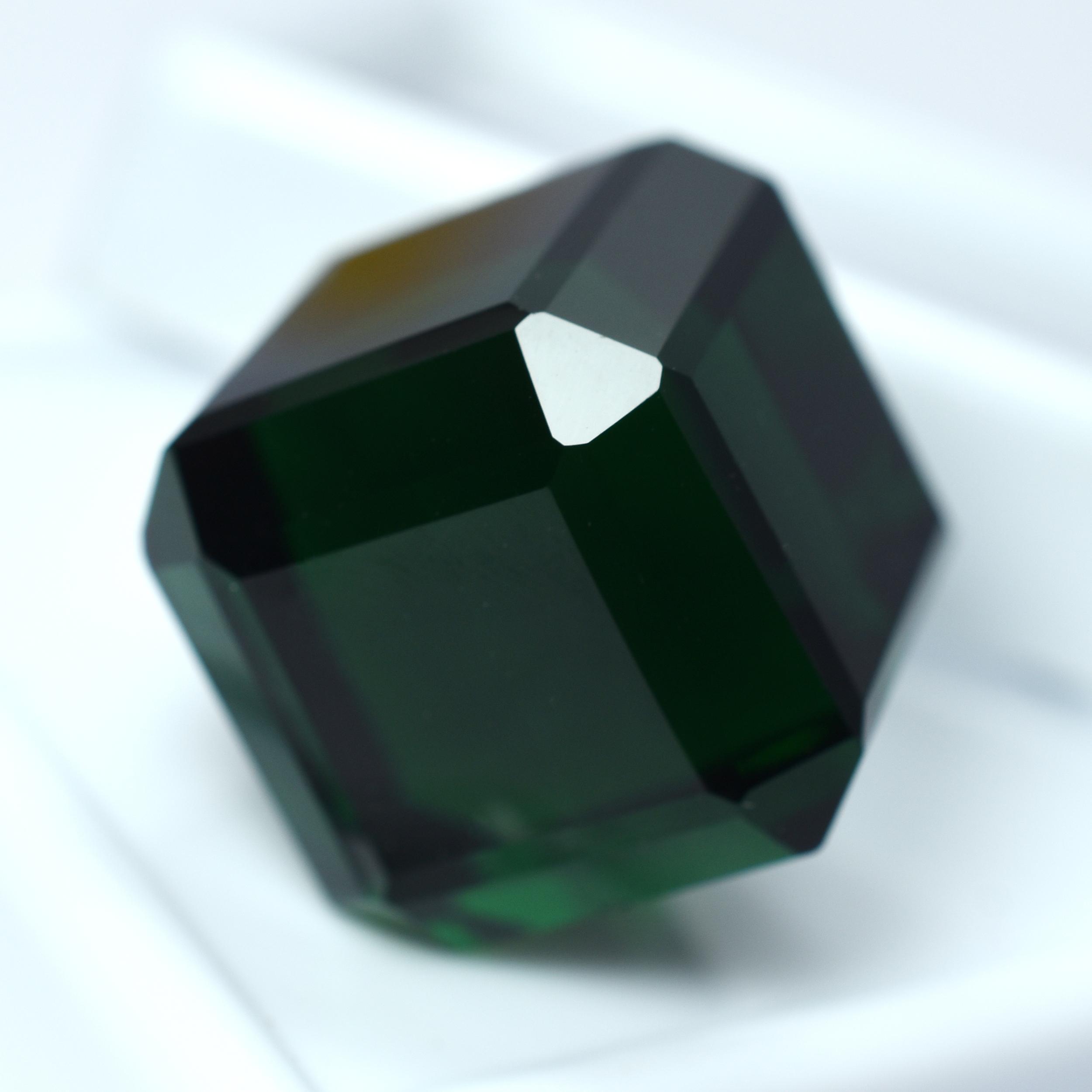 

Lab Created Green Brazilian Topaz 50.4ct Certified Loose Gemstone 18.6 mm approx