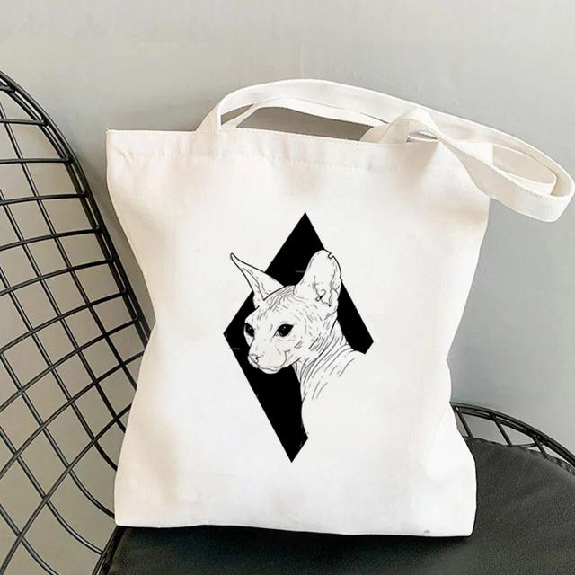 Shopper Sloth Hanging from Branches Printed Tote Bag Women Harajuku Shopper Handbag Girl Shoulder Shopping Bag Lady Canvas Bag