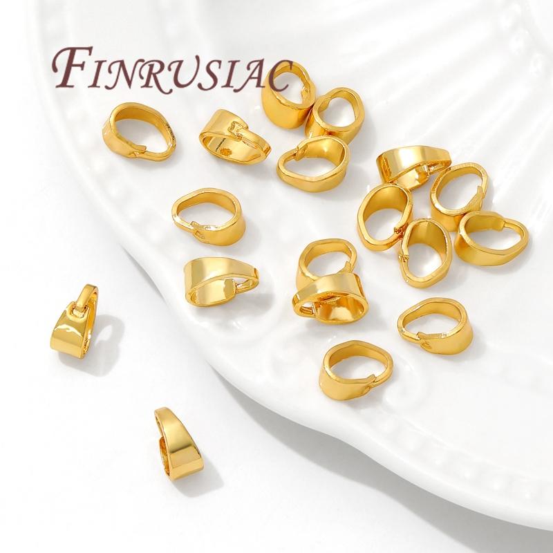 20-50pcs 18K Gold Plated Pendant Connector,Pinch Bail Clasp,Jewelry Making Supplies,Brass Bail,Necklace Bails,DIY Accessories