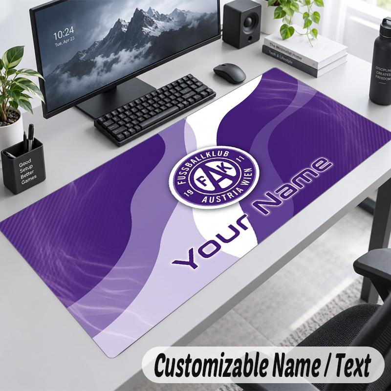 Custom Name Text Mouse Pad Austria Wien FC Personalized Desk Pad For Work And Gaming