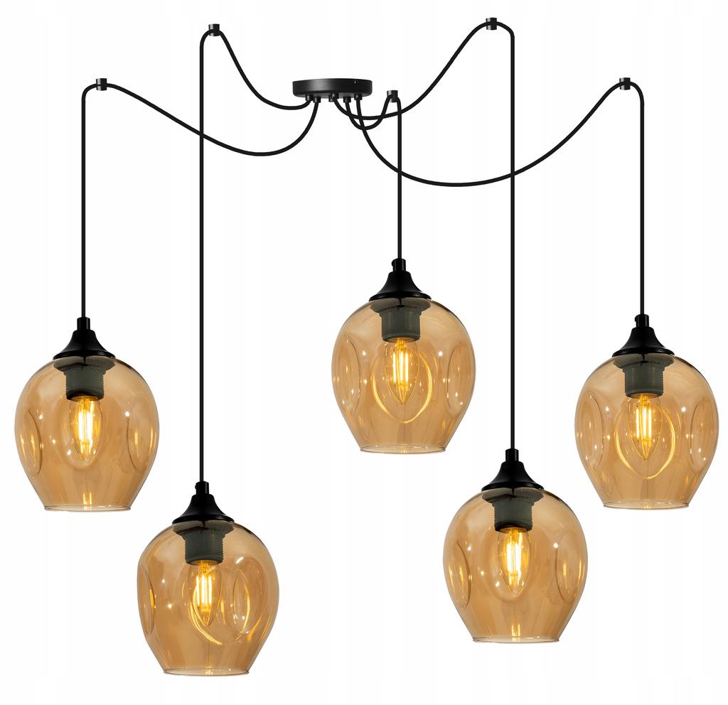 MODERN GLASS SPIDER CEILING HANGING LAMP