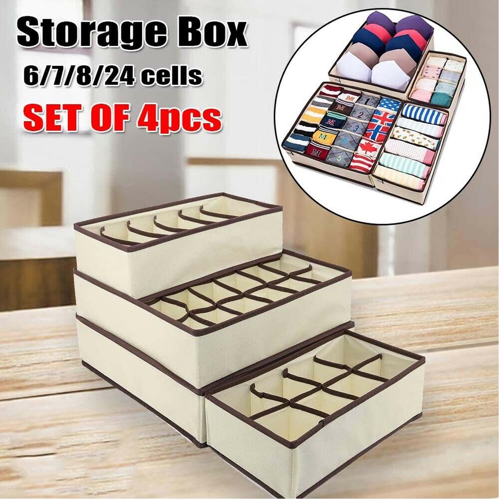 Underwear Bra Socks Ties Drawer Storage Organizer Boxes Closet Divider Underwear Bra Socks Ties Drawer Storage Organizer Boxes Closet Divider