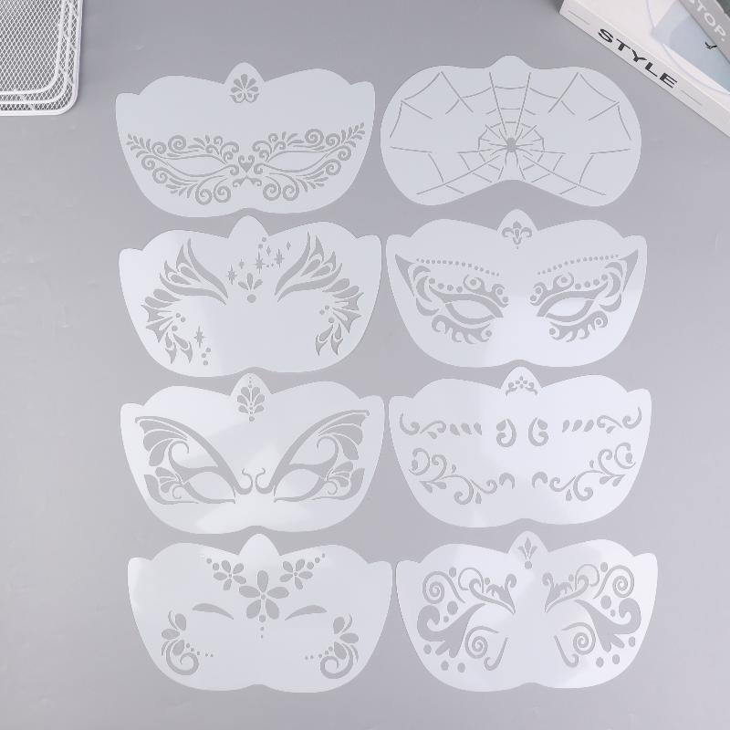Face Paint Stencils Professional Body Art Paint Stencils Reusable For Adults Kids Easily Use Templates For Parties Makeup Tools